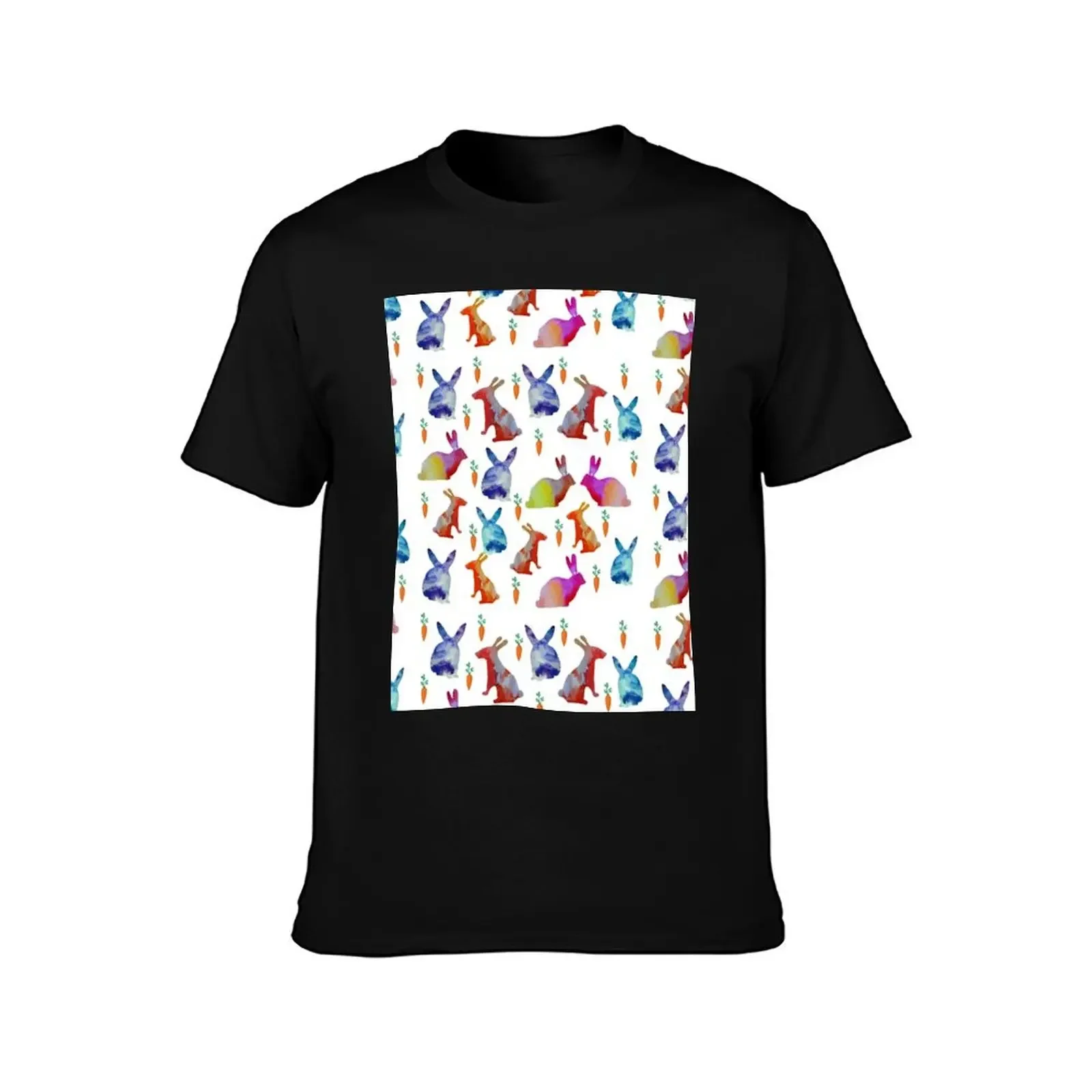 Rabbits Joy T-Shirt Clothing boys animal print vintage t shirts summer 2025 mens plain t shirts