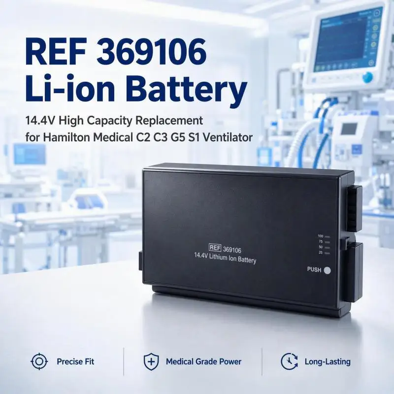 369106 14.4V High Capacity Li-ion Replacement Battery For Hamilton Medical C2 C3 HAMILTON-G5 S1 Ventilator