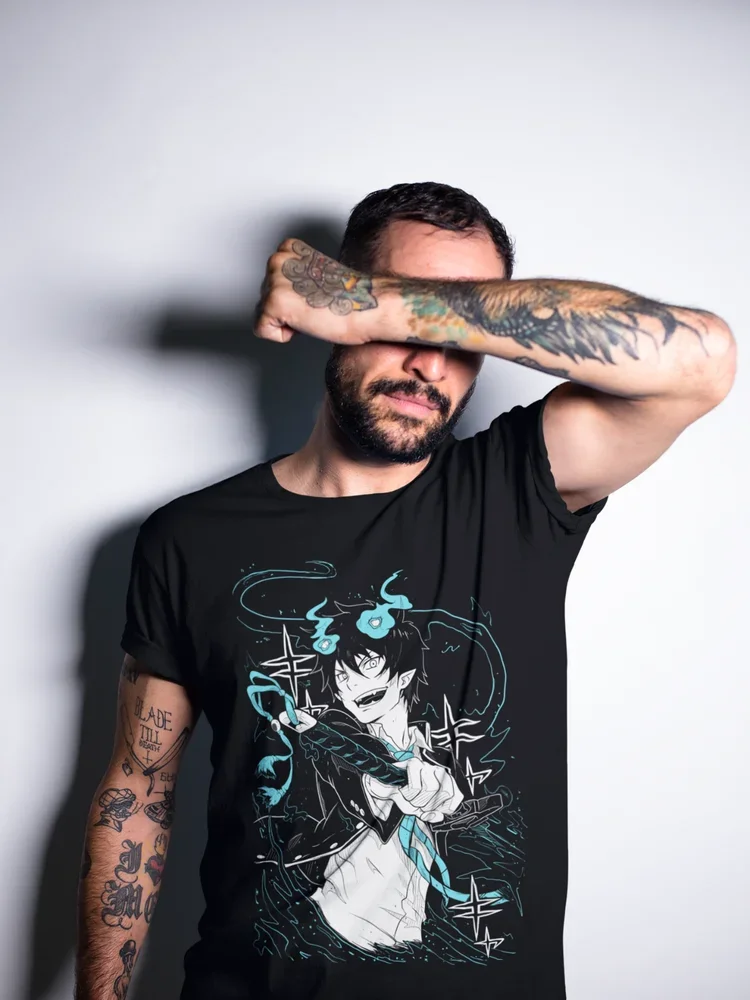 Blue Exorcist T-shirt Kawaii Funny Anime Manga Graphic Art Gift Shirt All Size