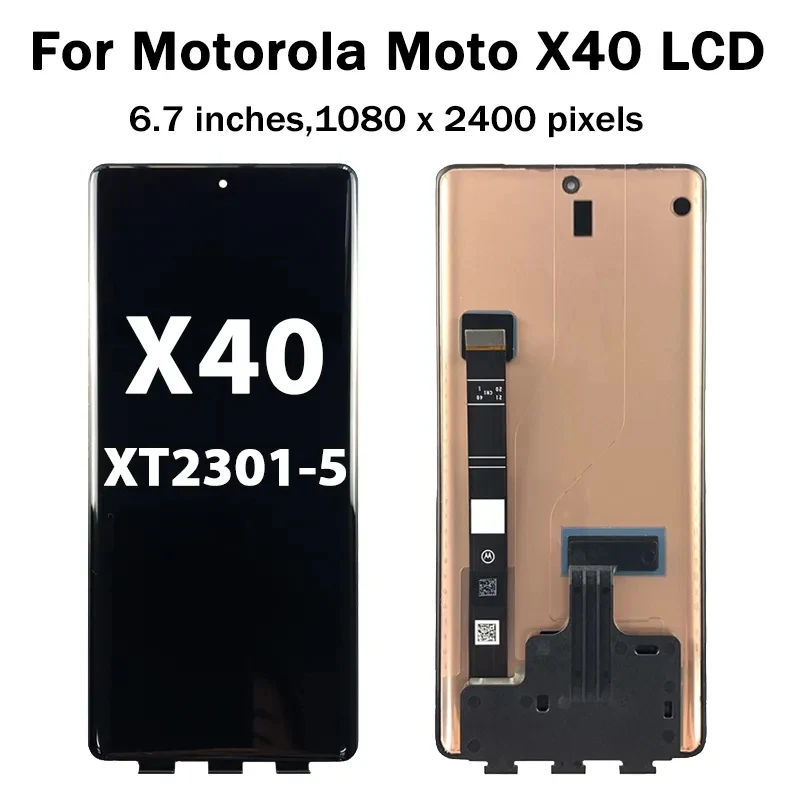 6.7 inches AMOLED For Motorola Moto X40 LCD XT2301-5 Display Touch Panel Screen Sensor Digiziter Assembly For MOTO X40 LCD