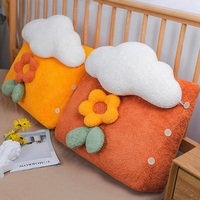 Bubble Kiss Flower Bedrest Wool Seat Cushion Lumbar Sofa Waist Back Cushion Chair Backrest Bedroom Decor Thick Throw Pillows