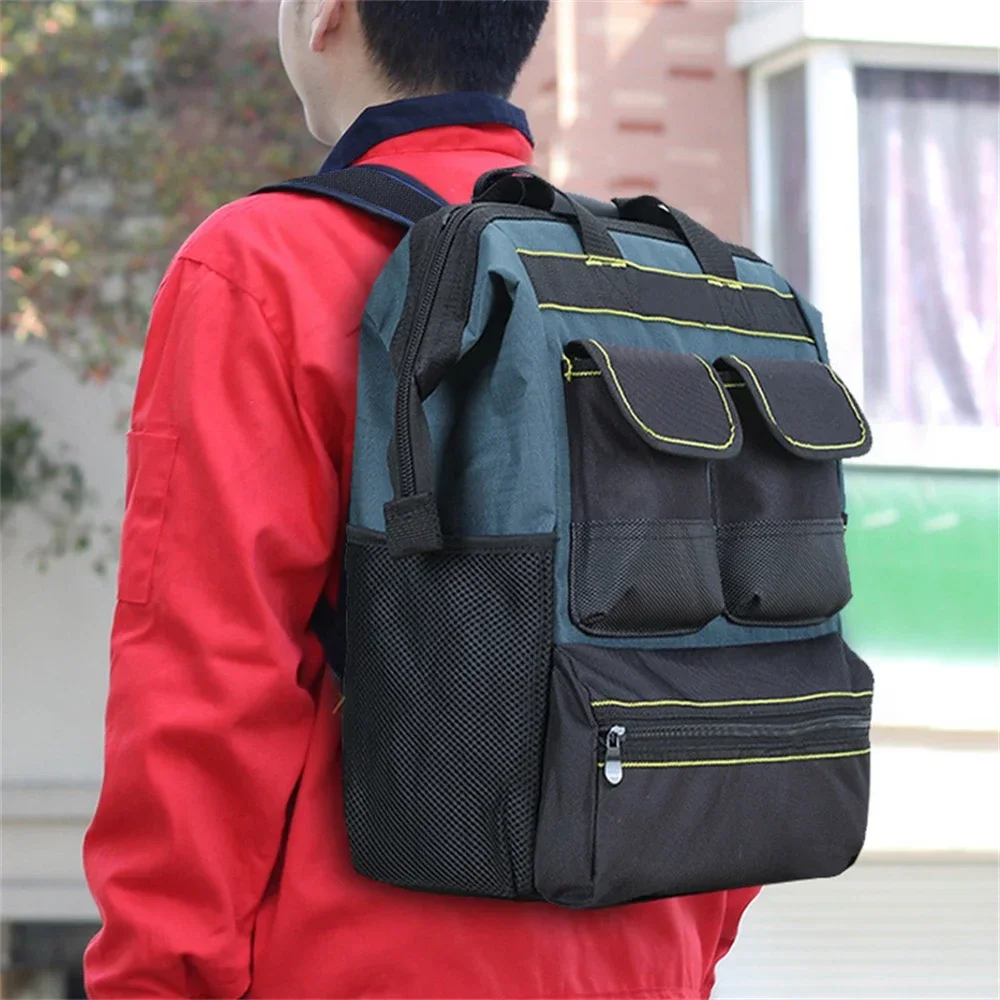 Grande capacidade Travel Shoulder Tool Backpack, Oxford Cloth, Eletricista Elevador Repair Belt, Hardware Tool Storage