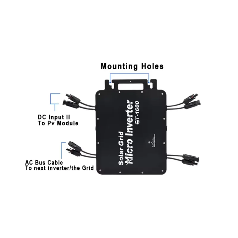 Gold Seller2400W black IP66 waterproof single-phase three-phase MPPT solar micro-inverter