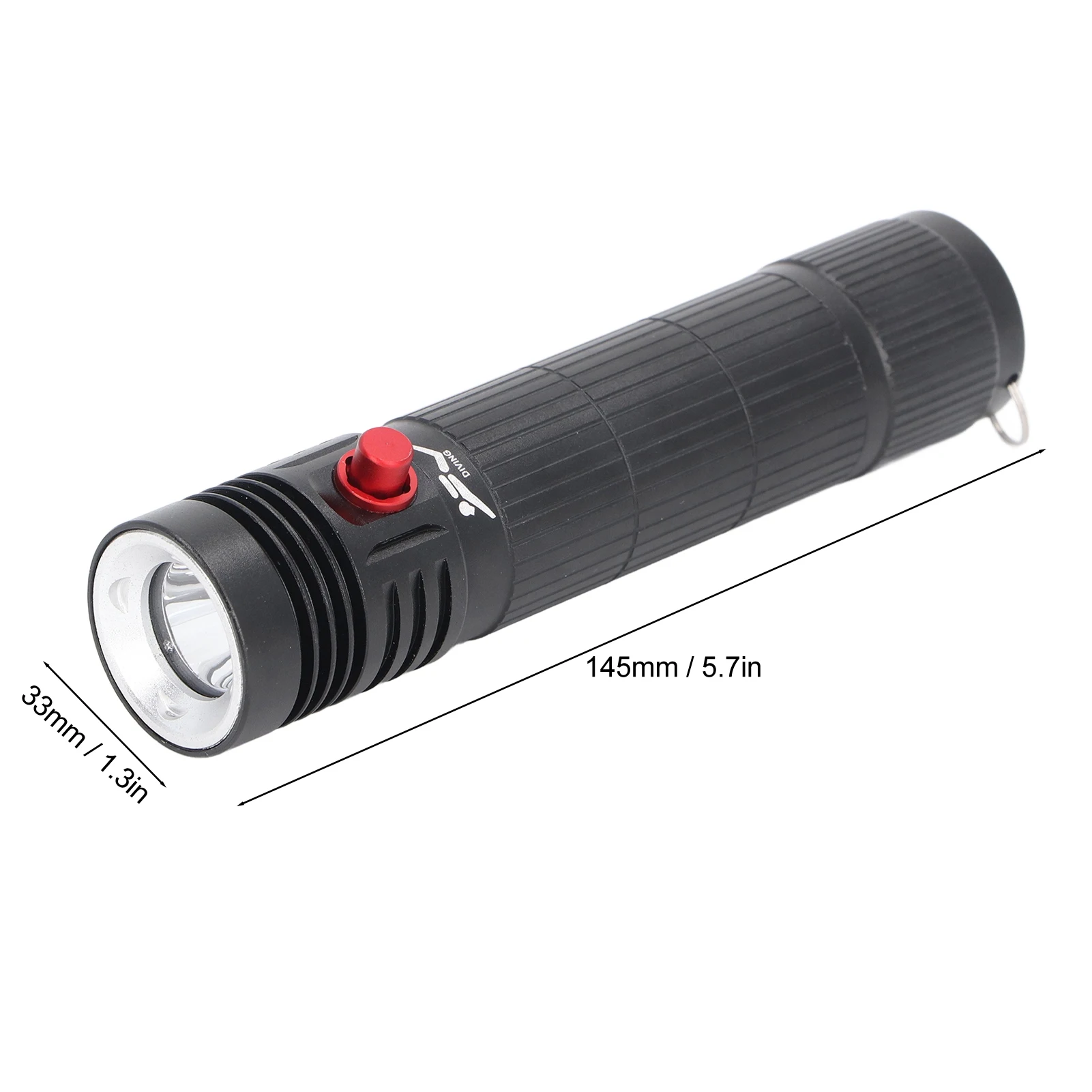 High Lume Diving Light LED Dive Flashlight 3 Lighting Modes Underwater Waterproof Flashlight IPX8 Waterproof Dive Torch D57