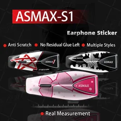 For Decoration ASMAX S1 Motorcycle Helmet Bluetooth Headset Protective Stickers Creative Bluetooth Headset Decal Waterproof