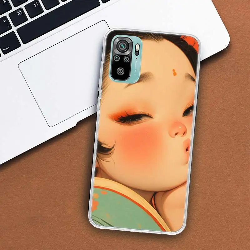 A cute Little Girl With a Chubby Face Phone Case For Xiaomi Mi 12T Pro 12X 11 Ultra 10 12 Lite 13 5G 11i 11T 10T 9 9T 8 6X 5X Co