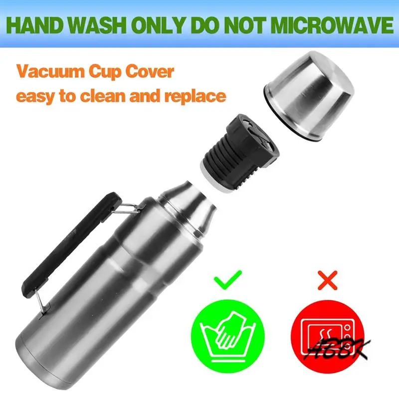 

ABBK-вакуумная изолированная пробка для напитков для THERMOSS из нержавеющей стали, классические детали для бутылок с вакуумной изоляцией и широким горлышком, магазин 40 унций