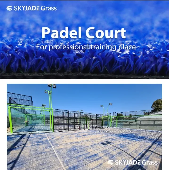Turf artificial de la luz LED del patio 200W de Padel al aire libre panorámico azul superior 20mX10m con el material de acero