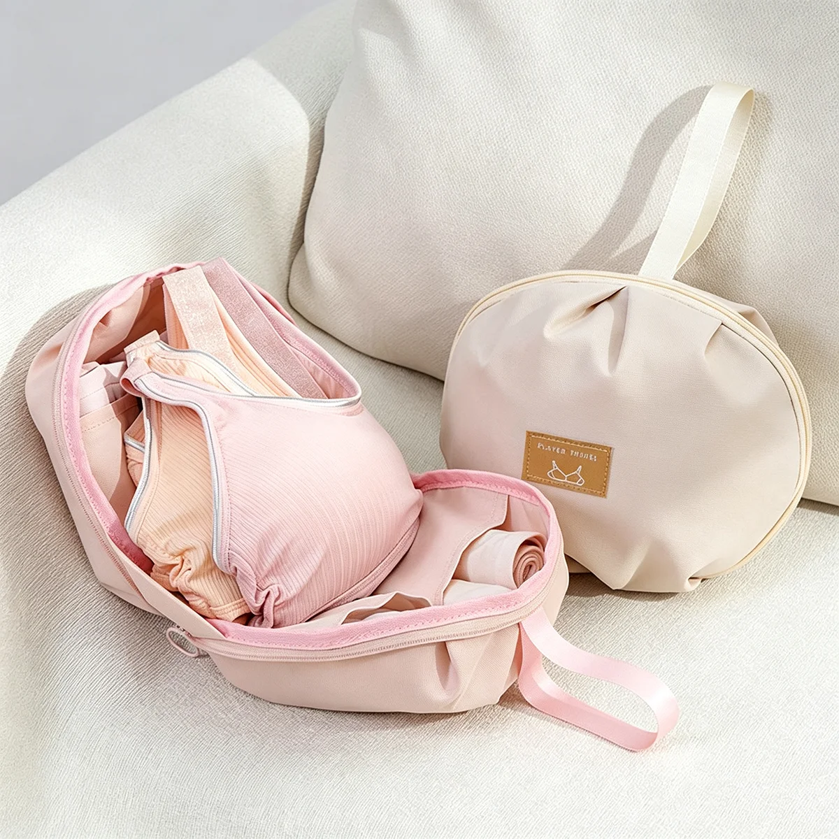 1Pcs Portable Travel Underwear Socks Bra Organizer Bag Polyester Fiber Handheld Storage Bag for Intimate Clothes Ball Shaped