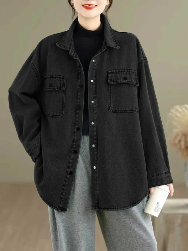 

Аутентичные свободные джинсы Thiened Fce на подкладке irt Jaet, женские повседневные утягивающие брюки, новое осеннее поступление, большие размеры