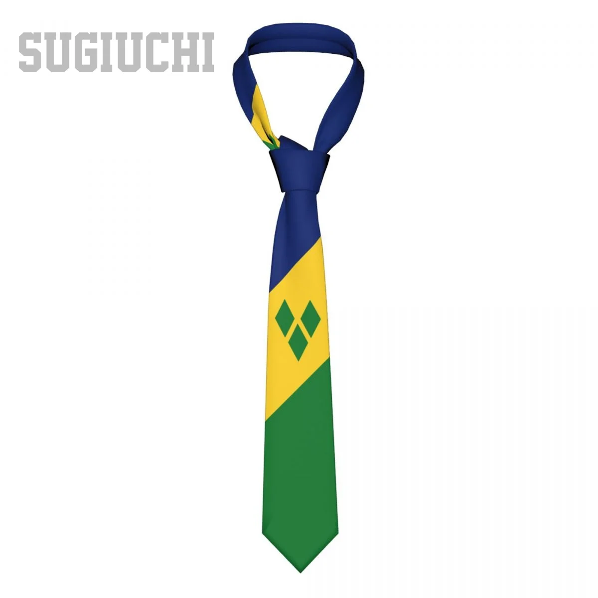 Saint Vincent And The Grenadines Flag Emblem Men Neck Ties Casual Plaid Tie Suits Slim Wedding Party Business Necktie Gravatas