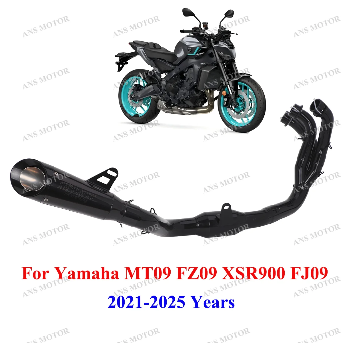 

MT09 Exhuast Slip on For Yamaha MT09 FZ09 XSR900 FJ09 2021-2023 Years Motorcycle Exhaust Escape Systems Modify Front Link Pipe