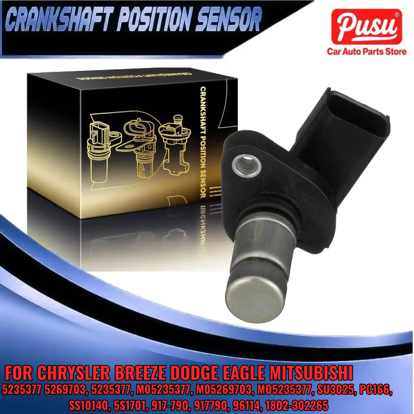 

Engine Crankshaft Position Sensor 5269703 For Chrysler Dodge 1995-2002 5235377 PC166