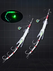 Octopus Squid Jig Fishing Lures LED Lamp Artificial Bait Hook Luminous Luya Fishhook Bait Tackle Tool Night Fishing Accessories