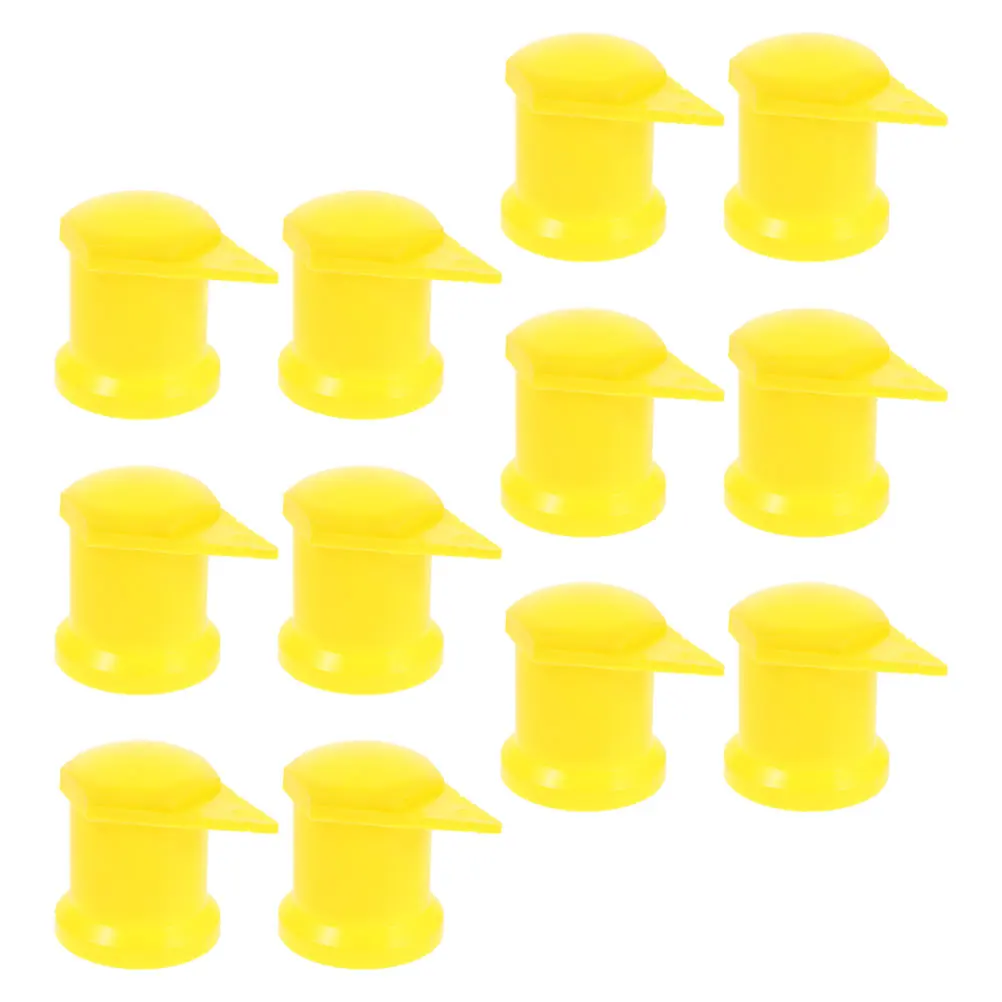 

12pcs Wheel Nut Covers Yellow Car Truck Tire Hub Screw Caps High Visibility Nut Indicator Durable Plastic Bolt Cover
