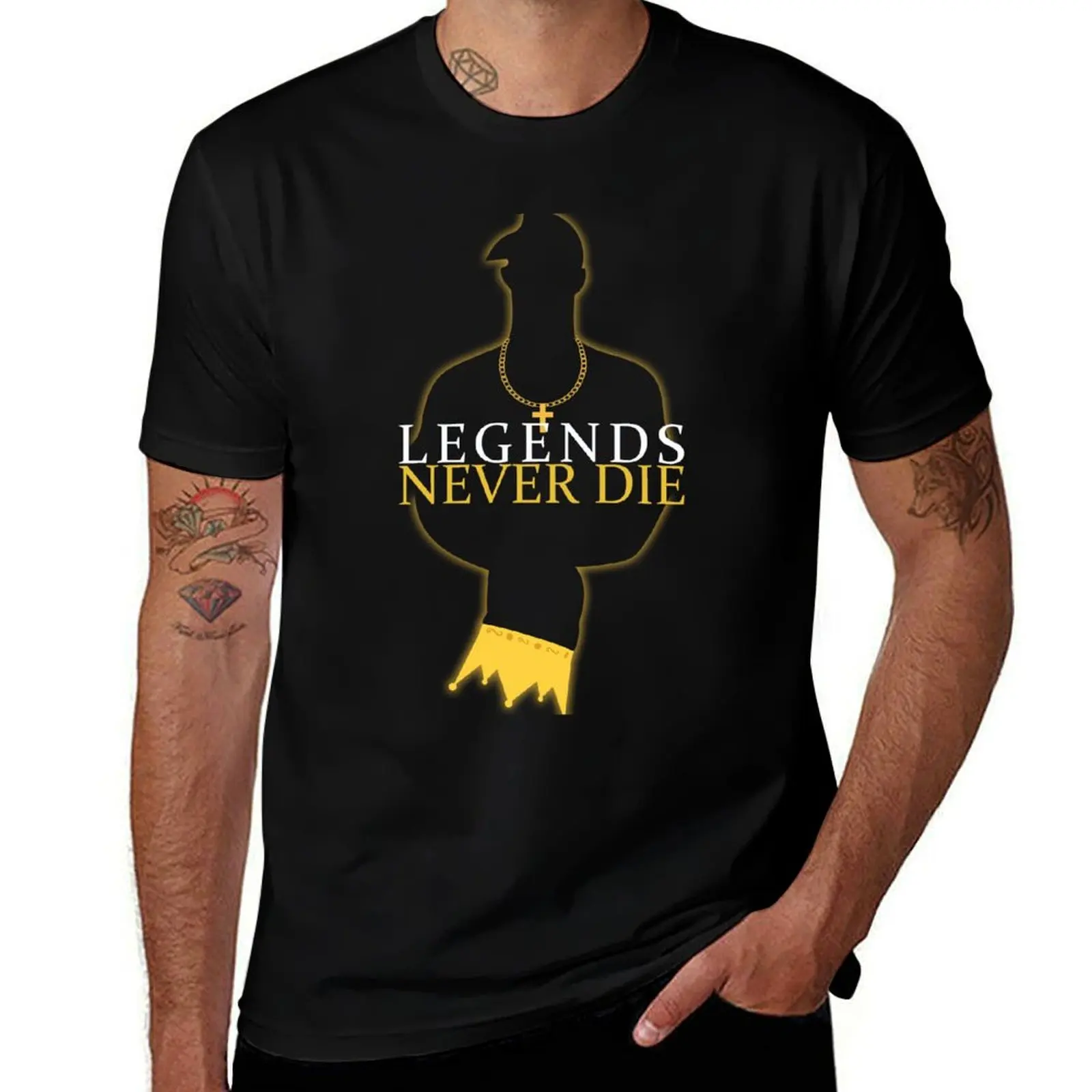 tupac and biggie legends never die design T-Shirt Daily Wear Print T-Shirt