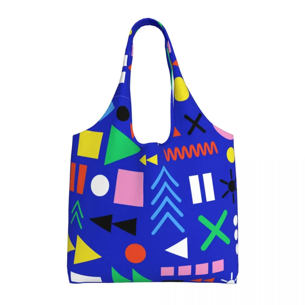 Boom Box Hyperlink Blue Shopping Tote Bag Reusable Street Mmural Art Eldridge Grocery Canvas Shopper Shoulder Bags Handbags