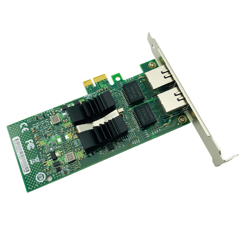 Nueva tarjeta de red PCI Express 82576 EB/GB puerto Dual PCIE X1 Gigabit Ethernet 10/100/1000Mbps adaptador LAN controlador con cable E1G42ET