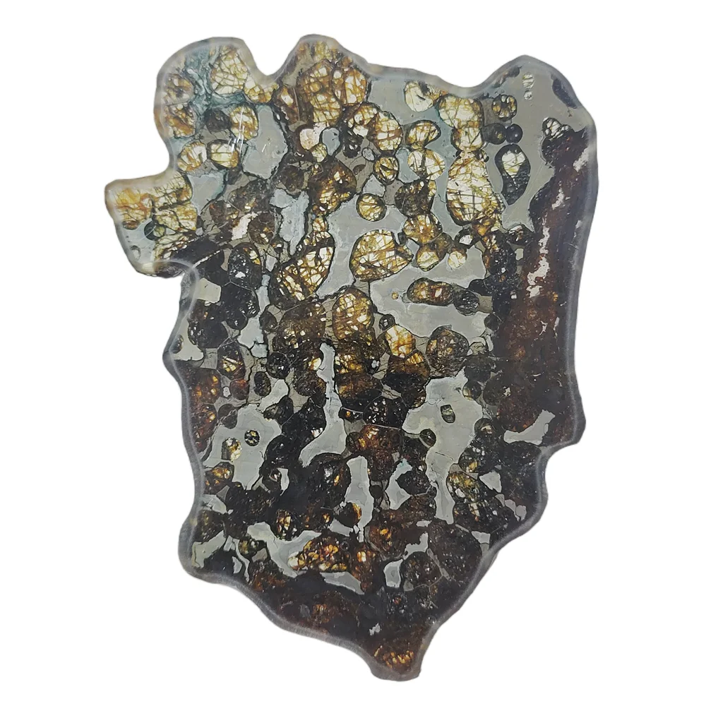 High-quality Brenham Olivine Meteorite Specimen Olive Meteorite Slice And Natural Meteorite Specimen Collection