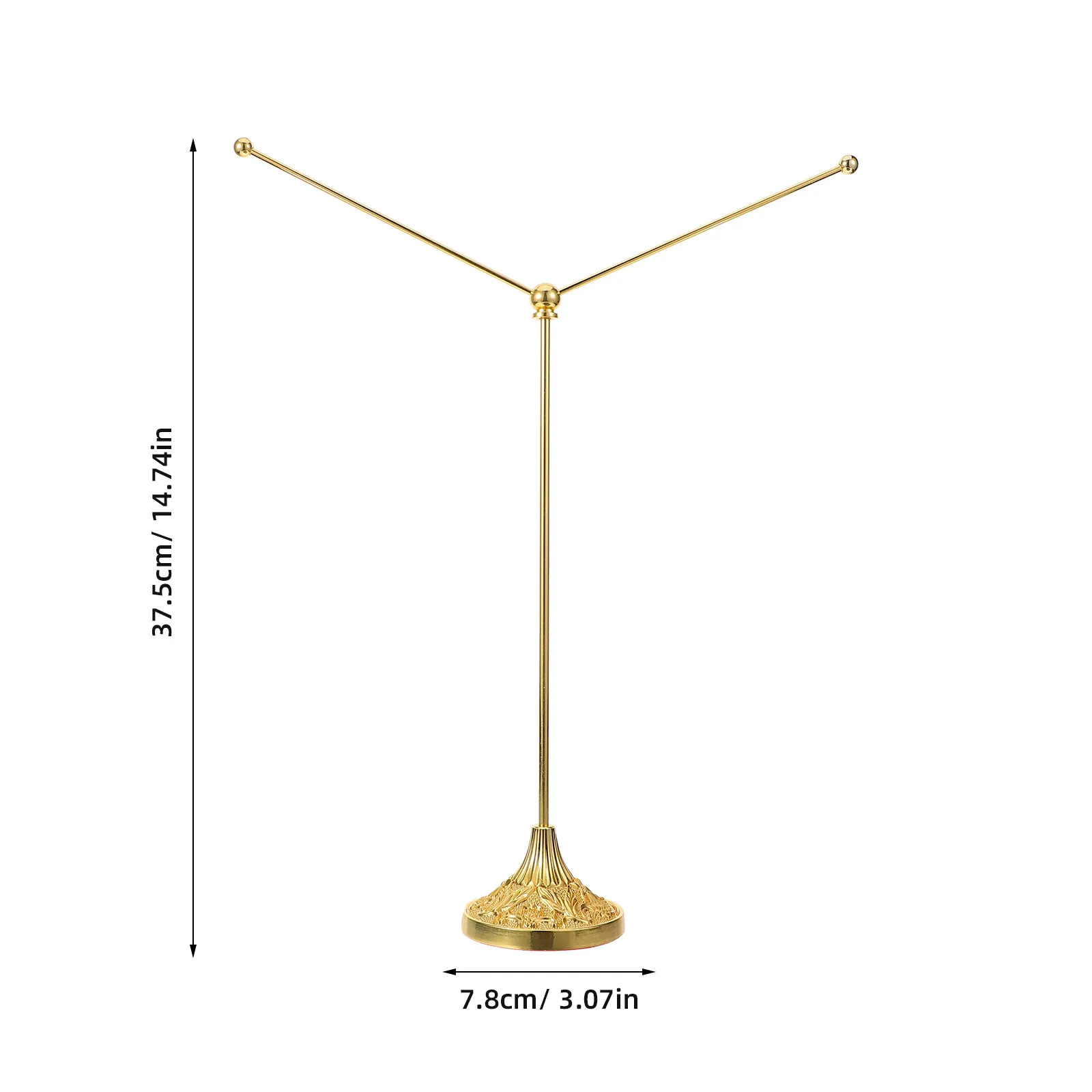 Metal Desk Flag Holder Desktop Flagpole Stand with Wear Resistant Round Base for Small Flags Office Decoration Indoor Flag