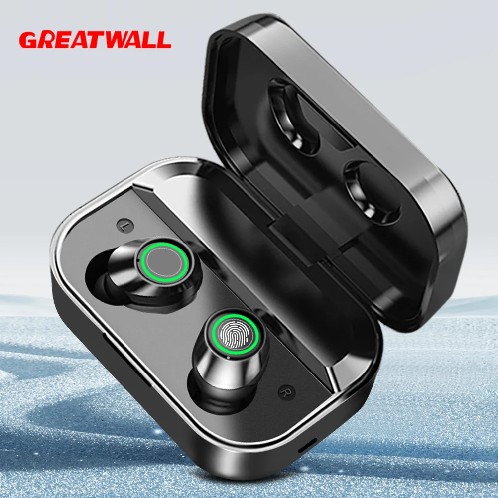 

GREATWALL TWS Wireless Bluetooth Earphones Waterproof Earbuds HiFi Headphones Display Large Capacity Extra long standby HD Call