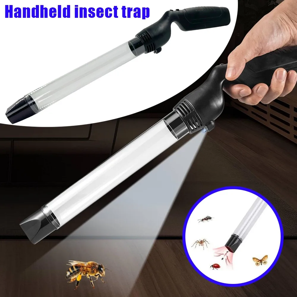 

Vacuum Insect Catcher with Long Nozzle LED Light Suitable For Adults And Kids Cockroaches Beetles Ants Bed Bugs Small Insects