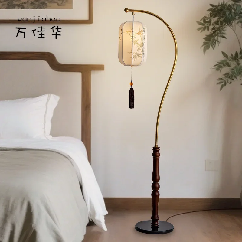 Song's aesthetics retro living room bedroom sofa floor lamp new Chinese style homestay stairs balcony decorative atmosphere lamp