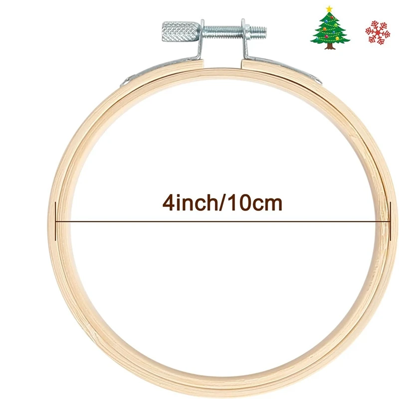48Pieces 4Inch Embroidery Hoop Mini Embroidery Hoop Bamboo Round Hoop for DIY Craft Needlework, Sewing and Crafts 10cm-A51M