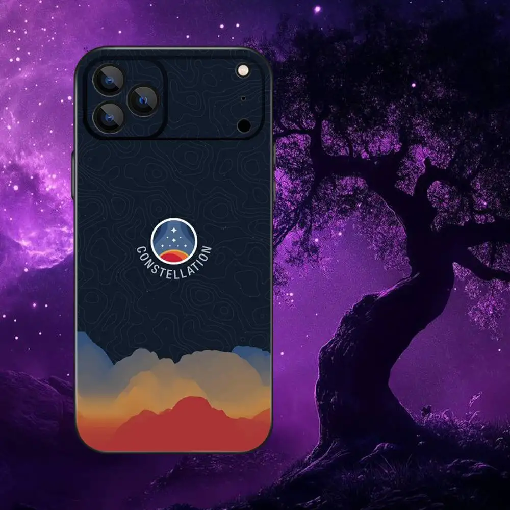 Чехол для телефона S-StarfieldS Game для iPhone 17,16,15,14,13,12,Pro,Max,Plus,E,SE4,Air,Mini Black Soft Box