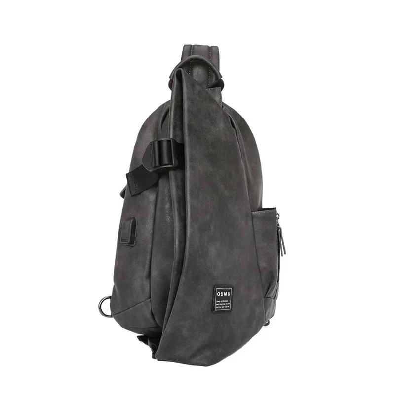 Bolso de pecho para hombre, bolso de hombro tipo bandolera multifunción, mochila de viaje de gran capacidad para hombre, bolso con carga USB