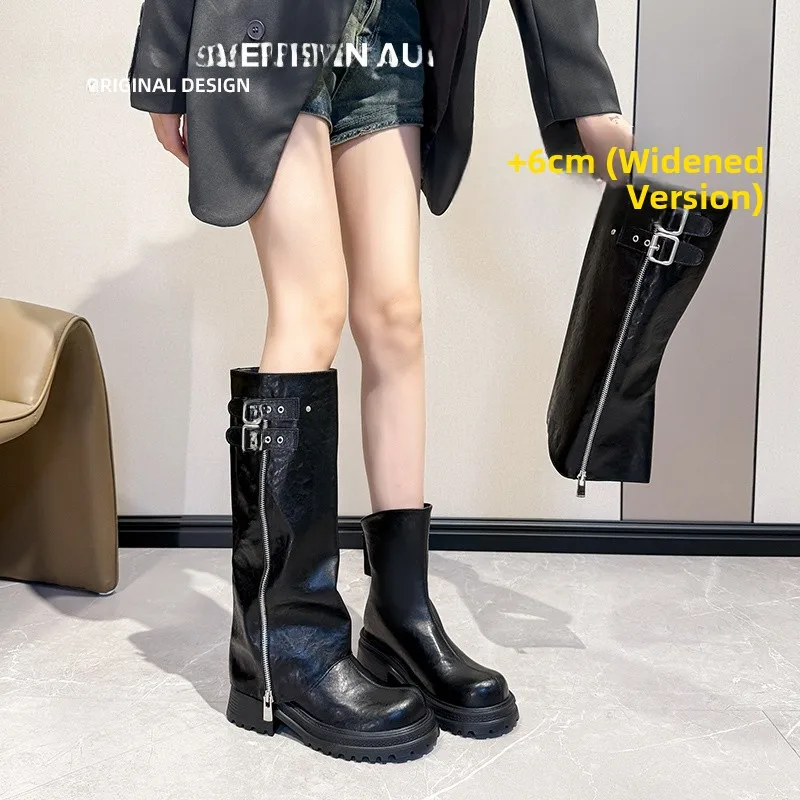 Detachable Two-Way Wear Pants Boot Women's Autumn Winter New Style Great Looking Long Tube Boot Large Tube Knight Boot for pl...