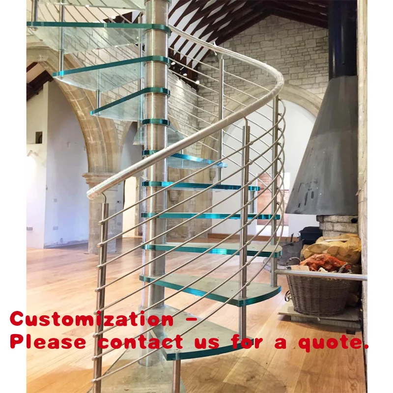 

custom.Stainless Steel Solid Wood Used Glass Tread Staircase Prices