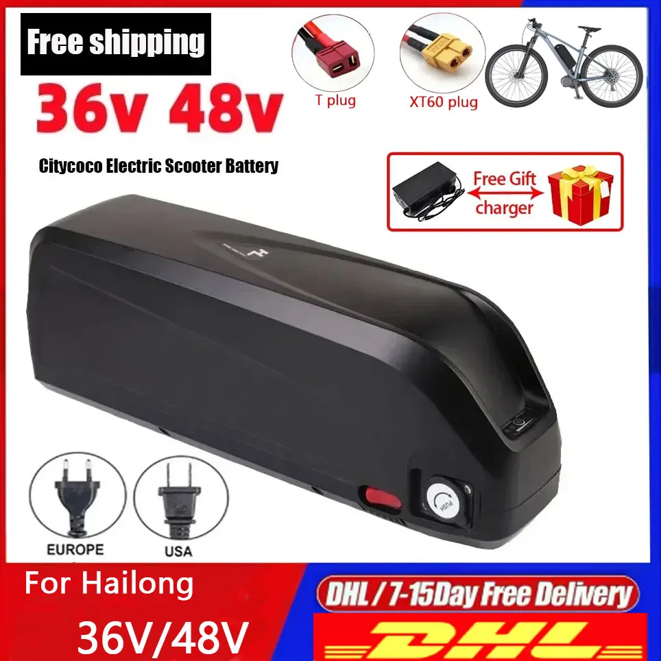 Batterie Hailong de haute qualité 36V 48V neuve d'origine 30AH 40Ah pour moteur Bafang BBS02 BBS03 BBSHD + BMS Prise personnalisable