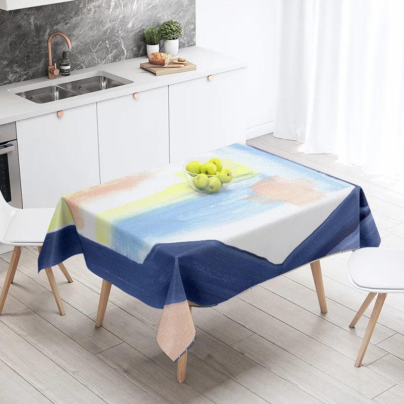 Morandi color ins style tablecloth abstract line art design cafe Scandinavian style decorative rectangular tablecloths