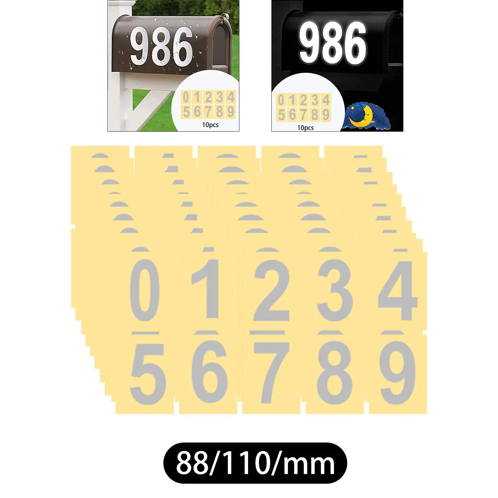 Mailbox Numbers for Outside Mailbox Decals DIY Decorative Decoration Fashion