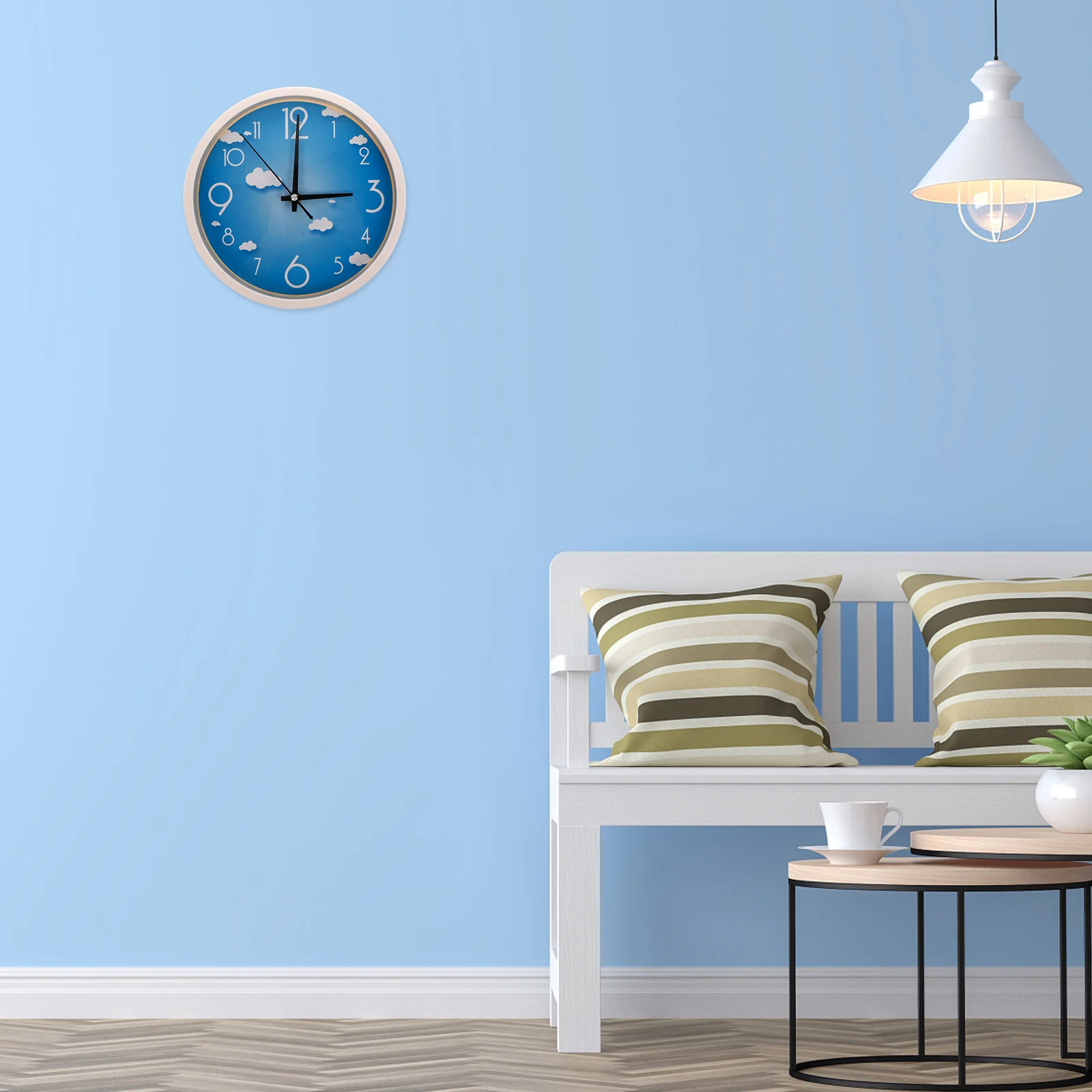 

Wall Clock Modern Decorative Hanging Pattern Operated Round High Quality Ultra Quiet Pvc Waterproof