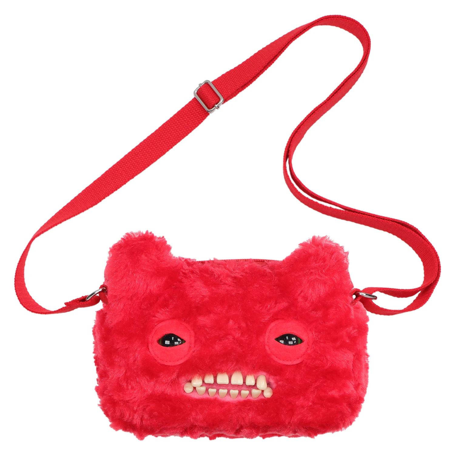 Original Fuggler Hässliche Zähne Monster Plüschtiere Schultertasche Fuggler Weitaugiger Seltsamer McStinkles Katze Plüsch Umhängetasche Geschenke