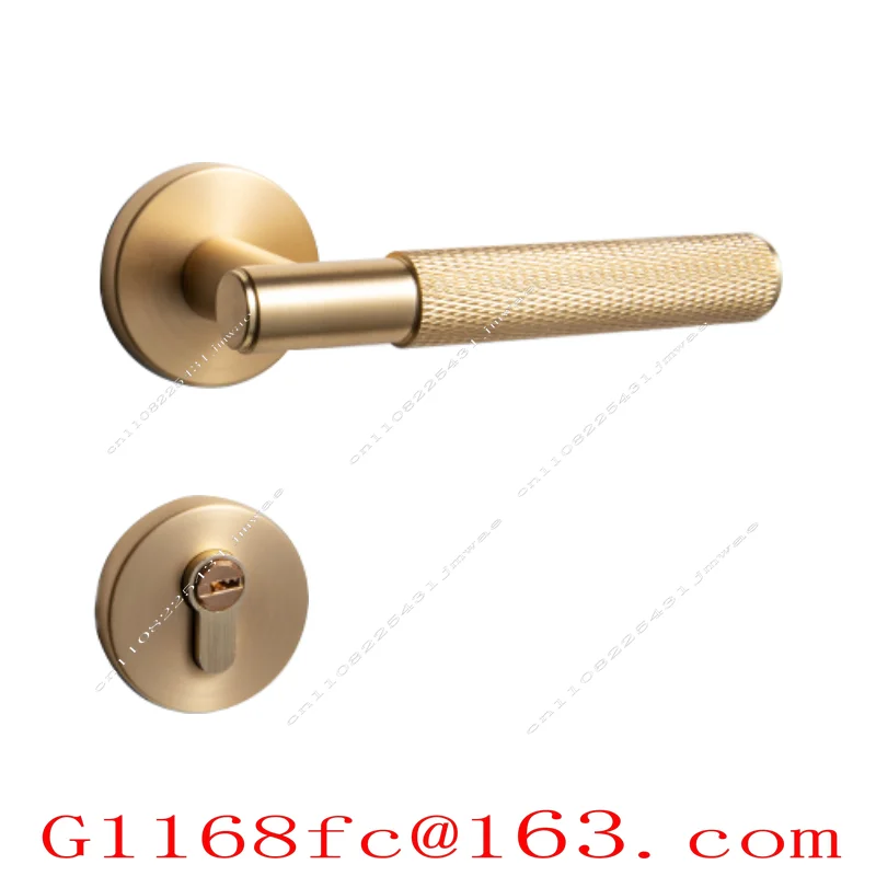 Luxury aluminum alloy bedroom silent split door handle