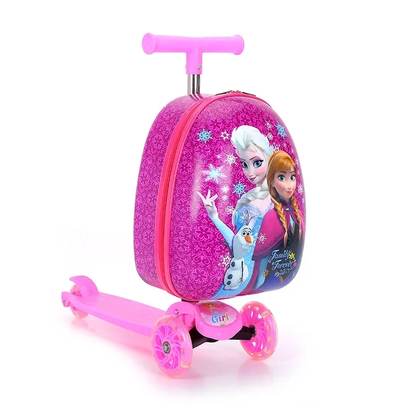 Maleta de viaje de Disney con ruedas, cubierta de carrito para niños con dibujos animados, bolsa de equipaje rodante para patinete, regalo para niñas y niños