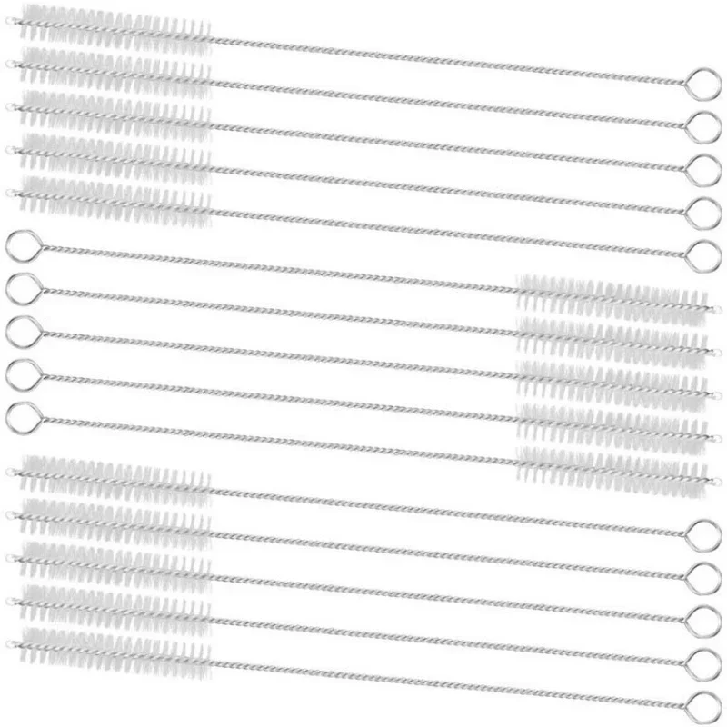 5/10Pcs Drinking Straw Cleaning Brush Nipple Tube Pipe Cleaner Nylon Stainless Steel Long Handle Cleaning Brushes for Straws