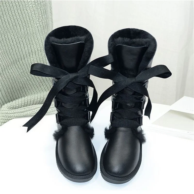 fashional snow  boots women hight cylinder  really sheep suede shoes designer softable  lady warm winter water proof