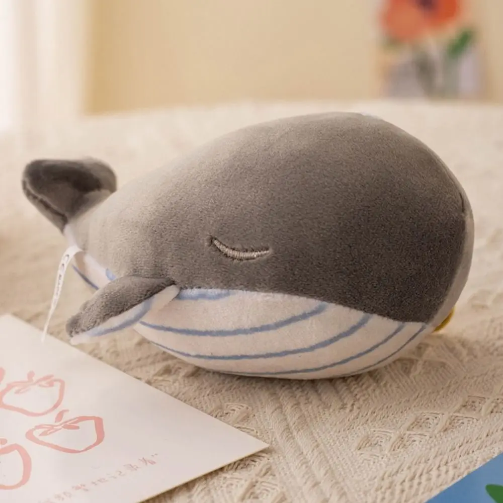 Cute PP Cotton Whale Keychain Simulation Fluffy Animal Whale Small Pendant Ins Cartoon Whale Home Decor