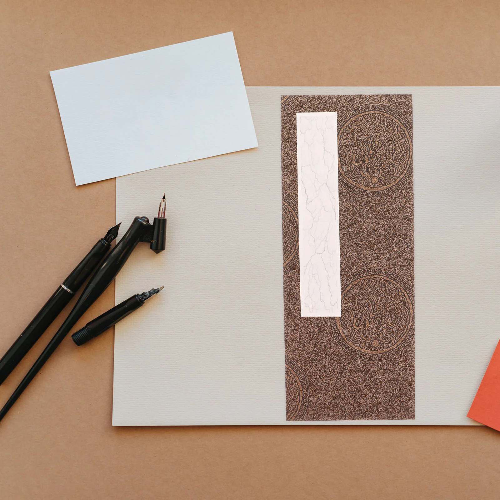 Calligraphy Folding Page Rice Blank Writing Book Books Aged Vintage