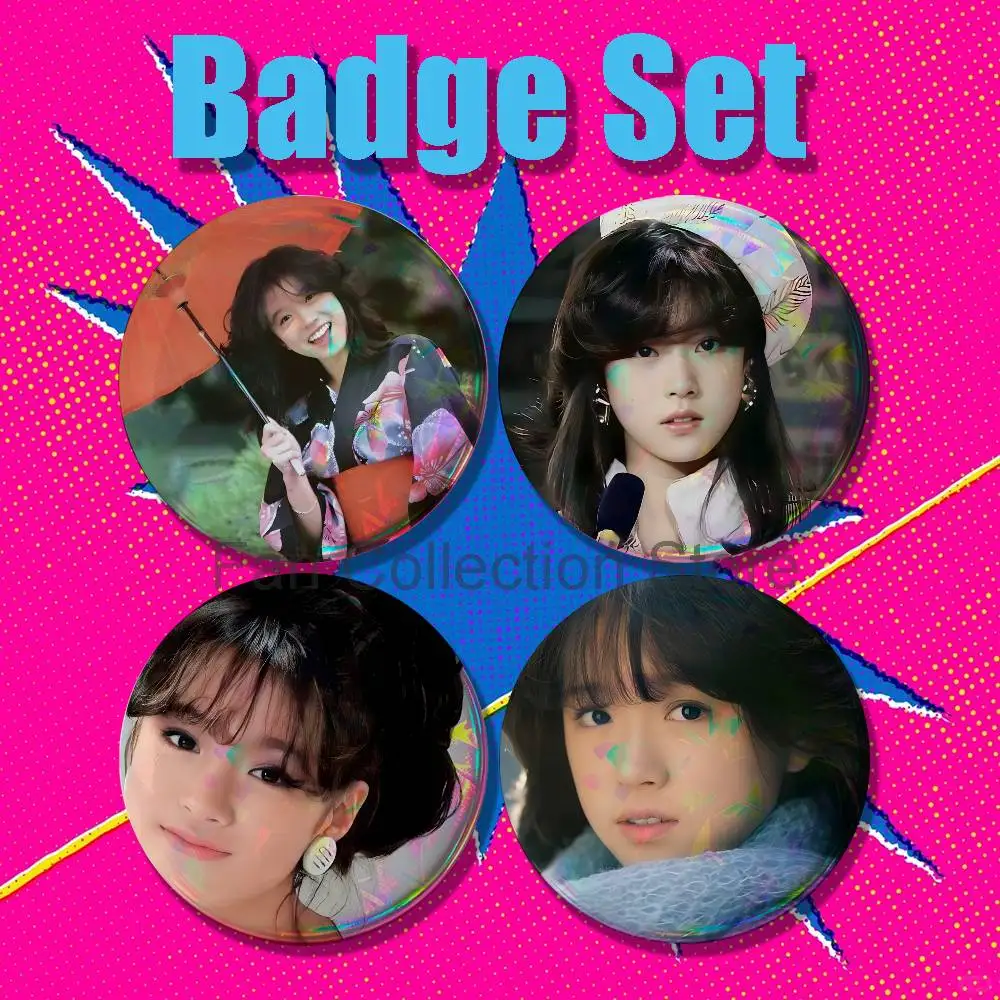 DESIRE A-Akina Nakamori 4-piece set Pins Backpack Clothes Jewelry Accessories Round Brooch Button Badge Fans Collection Gifts
