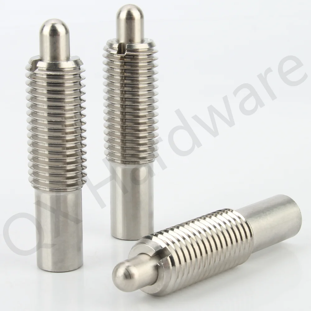 QX515 Large Stock POM/Stainless Steel Pins Spring Plunger Threaded Spring Loaded Nose Plungers Allowable Load 0.12N~88.1N