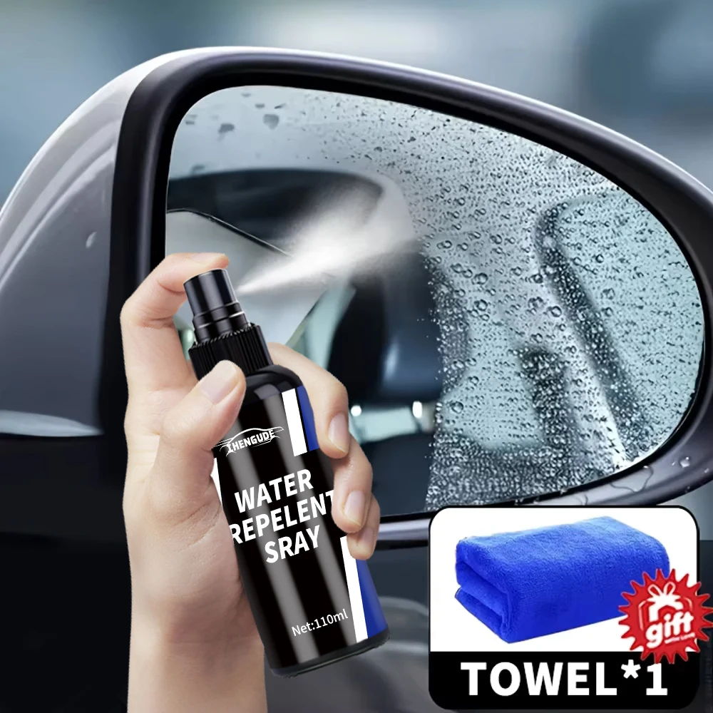 110ml Car Rearview Mirror Window Nano Waterproof Spray - Clear Vision, Enhanced Safety, Easy to Use, Anti-Fog, Weatherproof