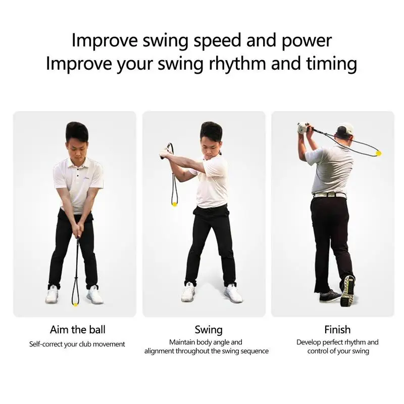 Golf Swing Practice Rope Adjustable Golf Practice Swing Trainer Golf Assistance Exercises Rope Golf Training Supplies Accessory