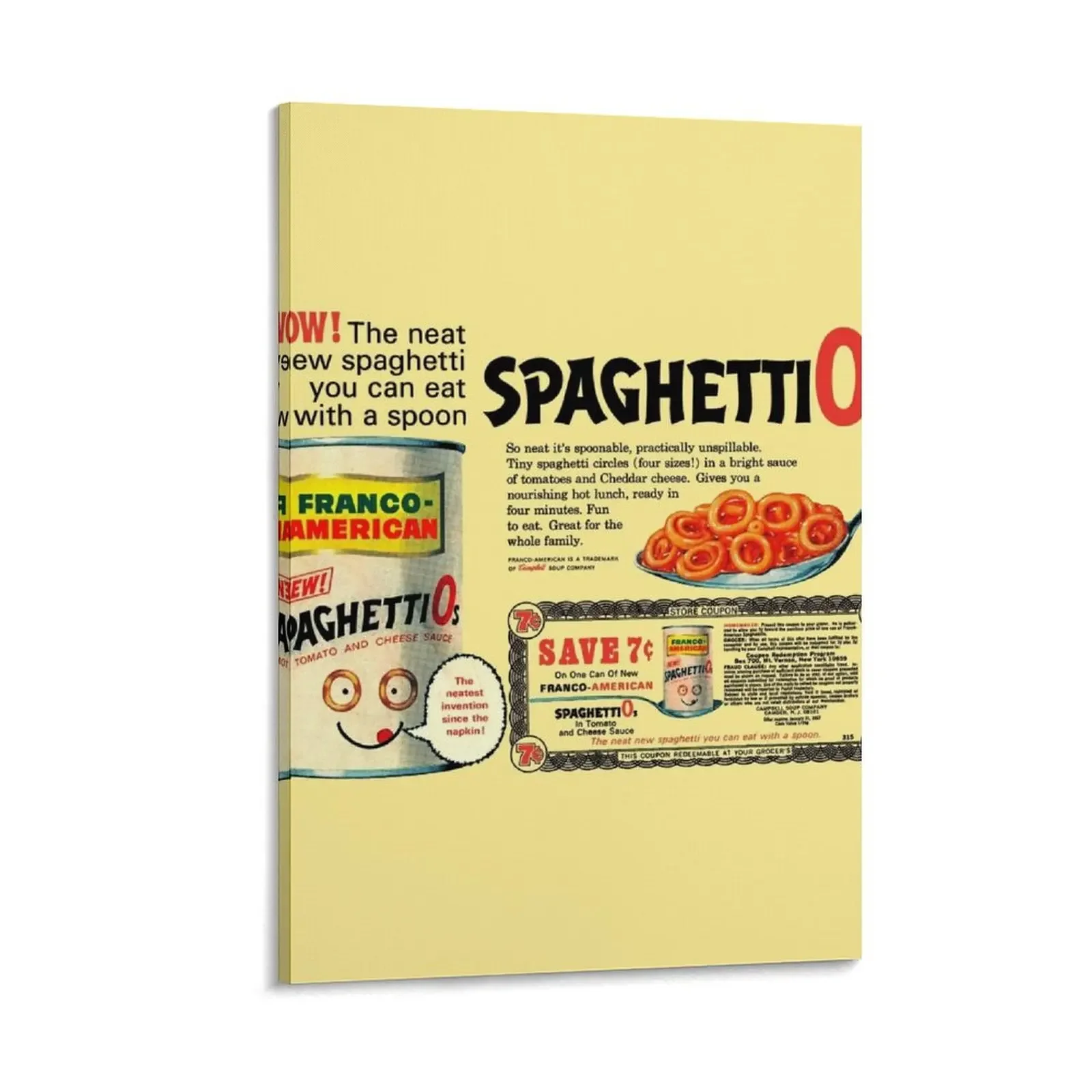 

SPAGHETTI O'S - ADVERT Canvas Painting home decoration accessories Home decoration wallpapers home decor