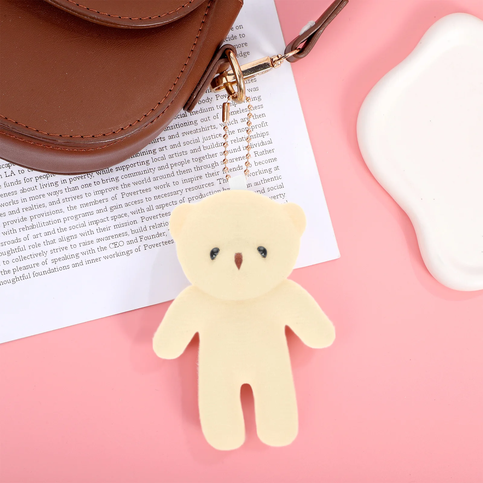 

18Pcs Mini Bear Ornament Cute Little Bears for Bag Keyring Pendant Multi-Use Decor Compact Lightweight Easy to Carry