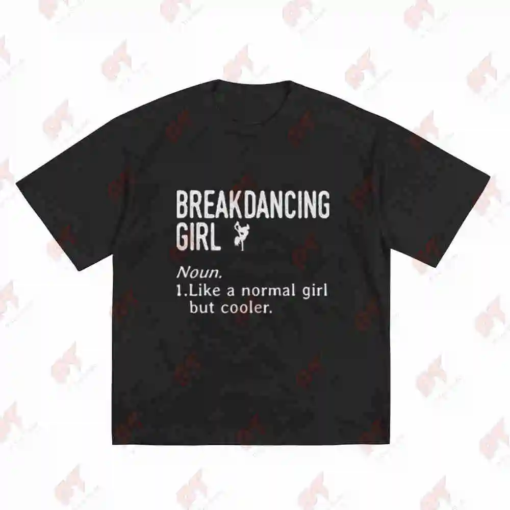 Breakdancing Girl Hip Hop Street Dance Short Sleeve Tee 100% Cotton T-Shirt